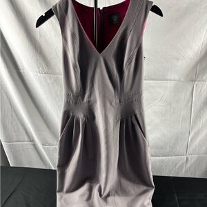 Vince Camuto Elegant Gray Midi Dress